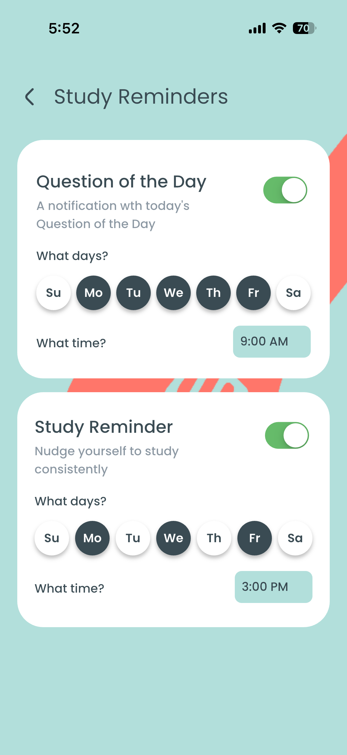 Flexible study reminders for busy plumbers - study on commute or lunch break